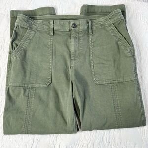 Chico’s Olive Green Ankle Utility Pants Cropped